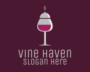 Cloche Wine Glass logo design