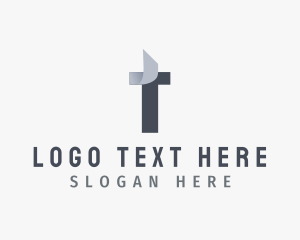 Crucifix - Modern Business Company Letter T logo design