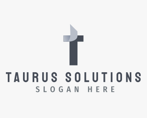 Modern Business Company Letter T logo design