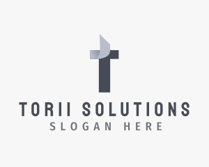 Modern Business Company Letter T logo design