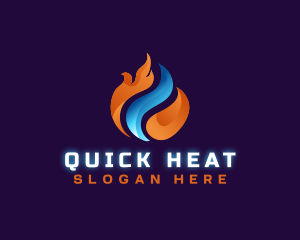  HVAC Heating Cooling logo design