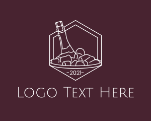 Alcohol - Wine Ice Bucket logo design