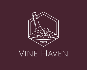 Wine Ice Bucket logo design