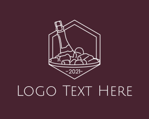 Wine Shop - Wine Ice Bucket logo design