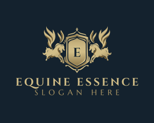 Equine - Luxury Equine Pegasus logo design