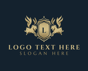 Mythical - Luxury Equine Pegasus logo design