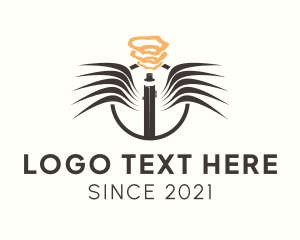 Brands - Smoking Vape Wings logo design