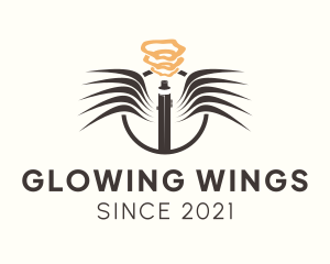 Smoking Vape Wings logo design