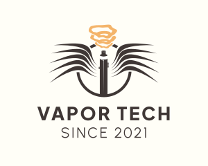 Vapor - Smoking Vape Wings logo design