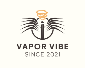 Smoking Vape Wings logo design