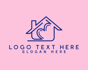 House Heart Shelter logo design