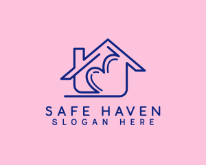 House Heart Shelter logo design
