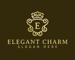 Elegant Crown Mirror logo design