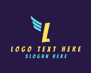 Messenger - Wing Lettermark Company logo design