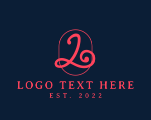 Typography - Cursive Feminine Brand logo design