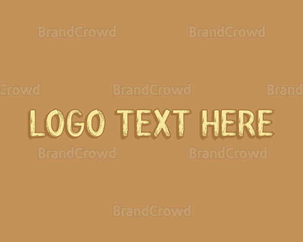 Grunge Handwriting Brush Logo