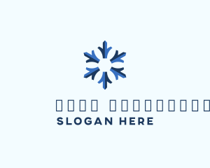 Snowflake Winter Season  Logo