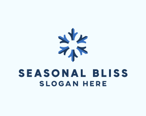 Season - Snowflake Winter Season logo design