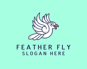 Flying Dove Bird logo design