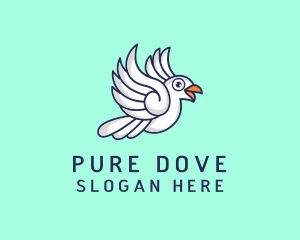 Flying Dove Bird logo design