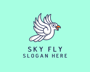 Flying Dove Bird logo design