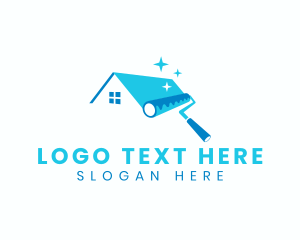 Residential - Home Roof Paint logo design