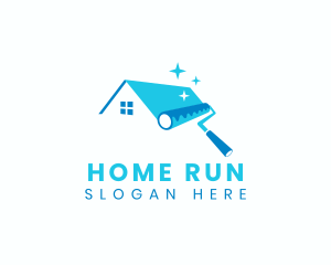 Home Roof Paint logo design