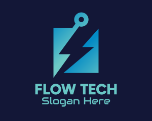 Blue Electrical Energy Tech logo design