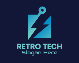 Blue Electrical Energy Tech logo design