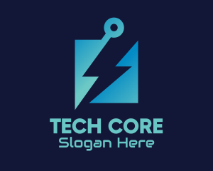 Blue Electrical Energy Tech logo design