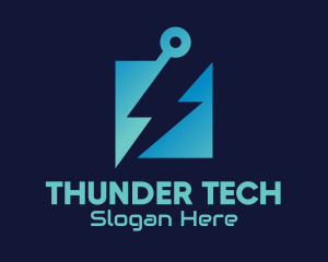 Blue Electrical Energy Tech logo design