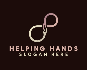 Infinity Hand Volunteer logo design