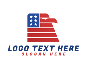 Veteran - American Eagle Flag logo design