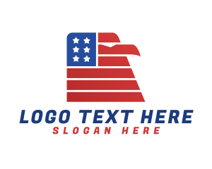 Eagle - American Eagle Flag logo design