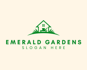 Lawn Mower Garden logo design