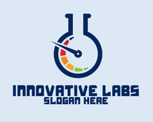 Speedometer Lab Flask logo design