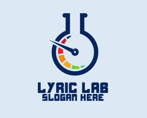 Speedometer Lab Flask logo design