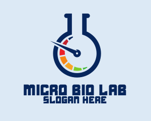 Speedometer Lab Flask logo design