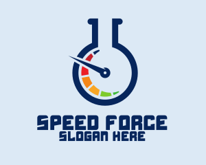 Speedometer Lab Flask logo design