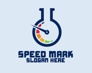 Speedometer Lab Flask logo design