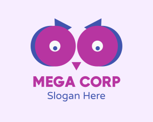 Big - Puple Owl Eyes logo design