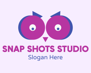 Vision - Puple Owl Eyes logo design
