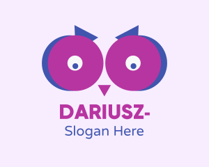Daycare - Puple Owl Eyes logo design
