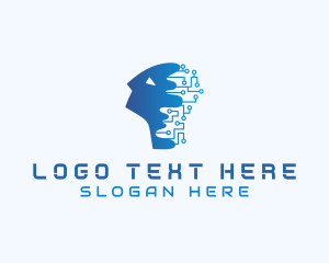 Tech - Human Tech Circuit logo design
