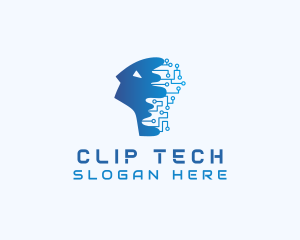 Human Tech Circuit logo design