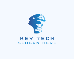 Human Tech Circuit logo design