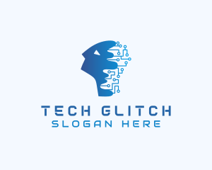 Human Tech Circuit logo design