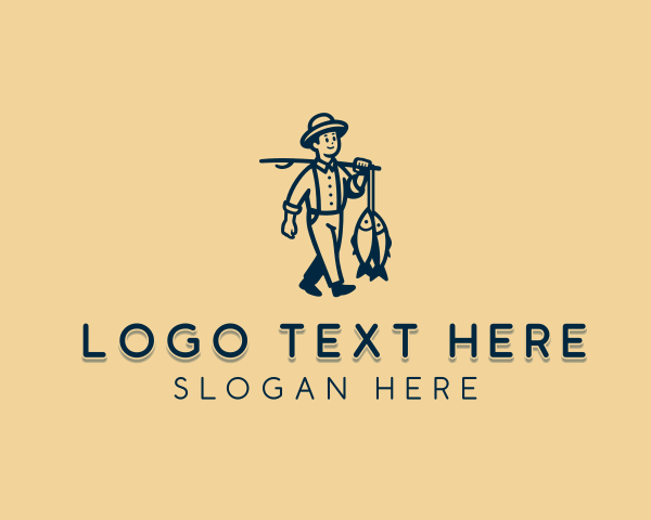 Fisherman - Fisherman Fish logo design