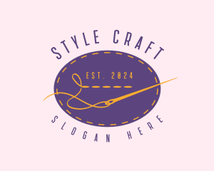 Tailoring Stitch Needle logo design