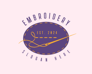 Tailoring Stitch Needle logo design